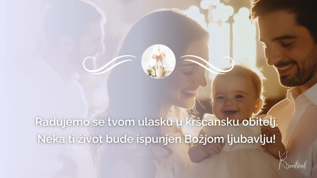 Primjer kratke čestitke za krštenje.