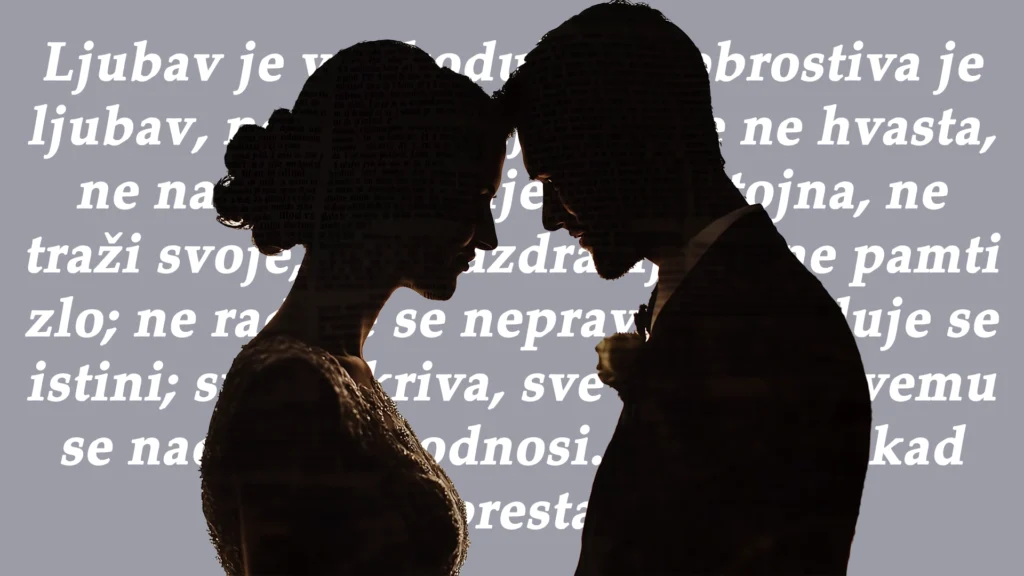 Biblijski citati za vjenčanje.